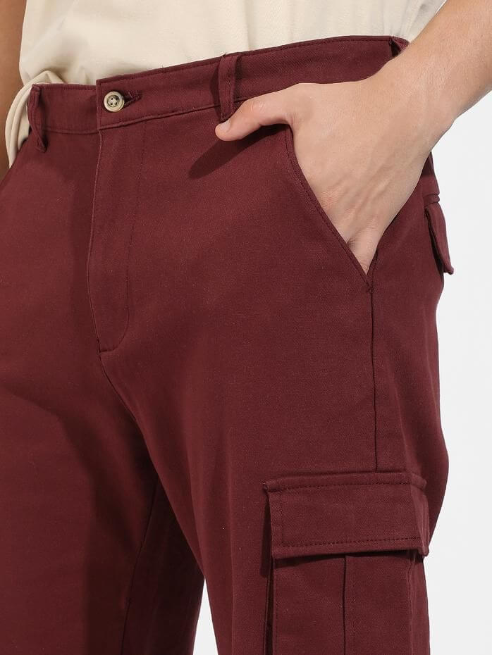 Men's Poly Cotton Cuffed Hem Cargo Pant