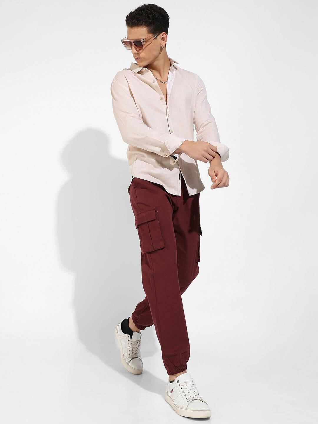 Men's Poly Cotton Cuffed Hem Cargo Pant
