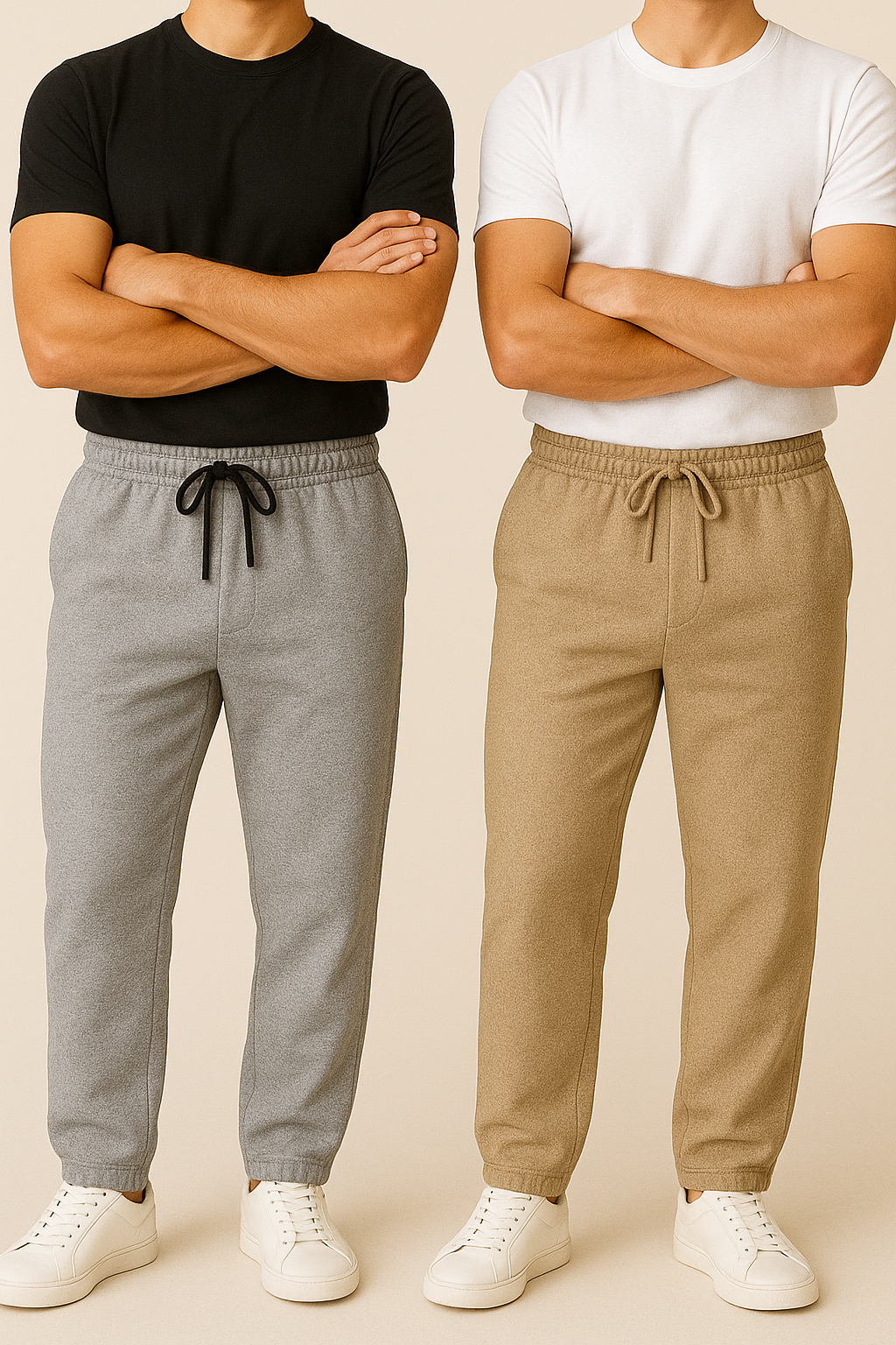 PACK OF TWO SWEATPANTS (GREY-BEIGE)