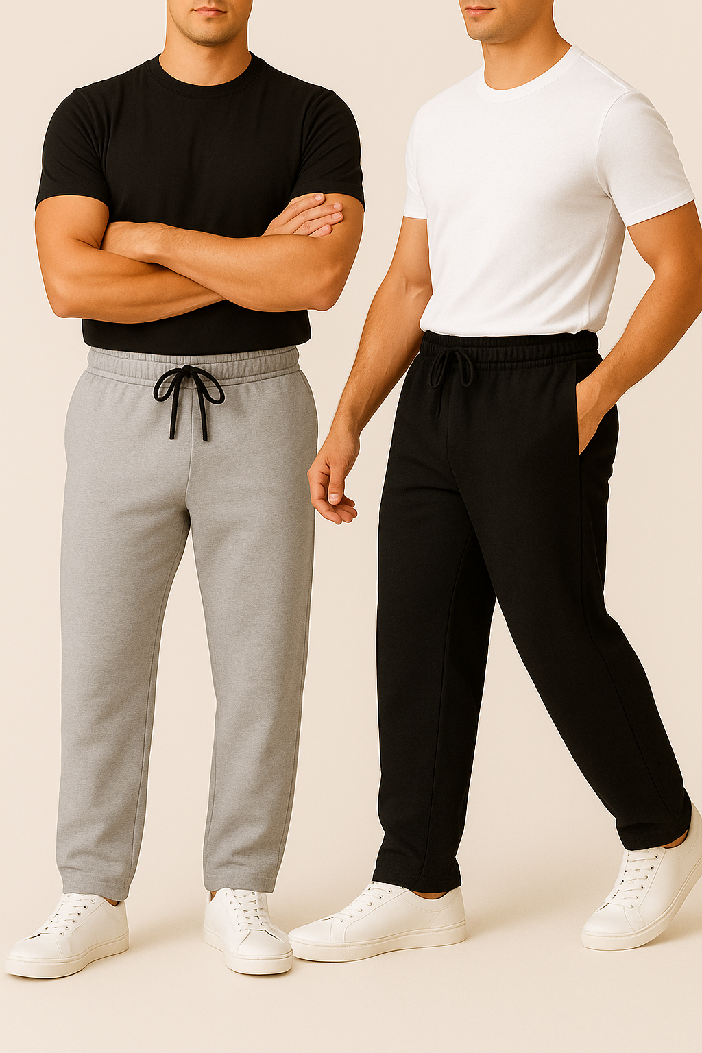 PACK OF TWO SWEATPANTS (GREY-BLACK)