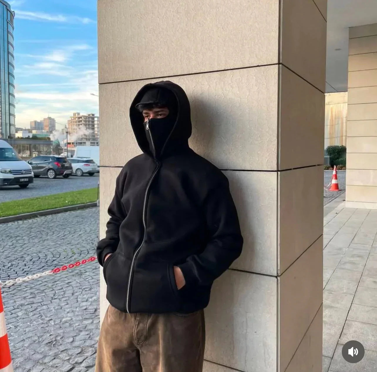 Balaclava Ninja Hoodie – Full Face Zip Winter Gear | Baaze Pakistan
