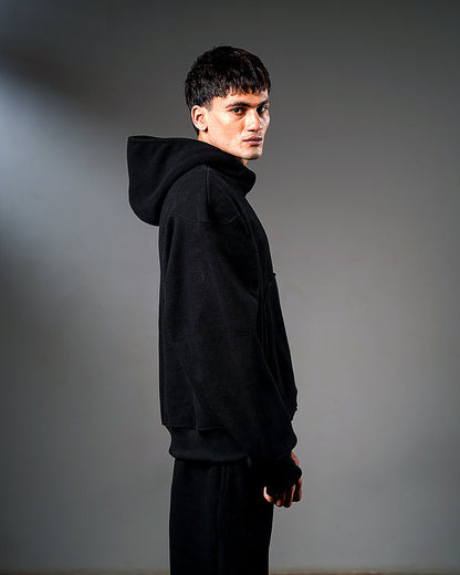 Black Intersect Hoodie – Oversized // UNISEX