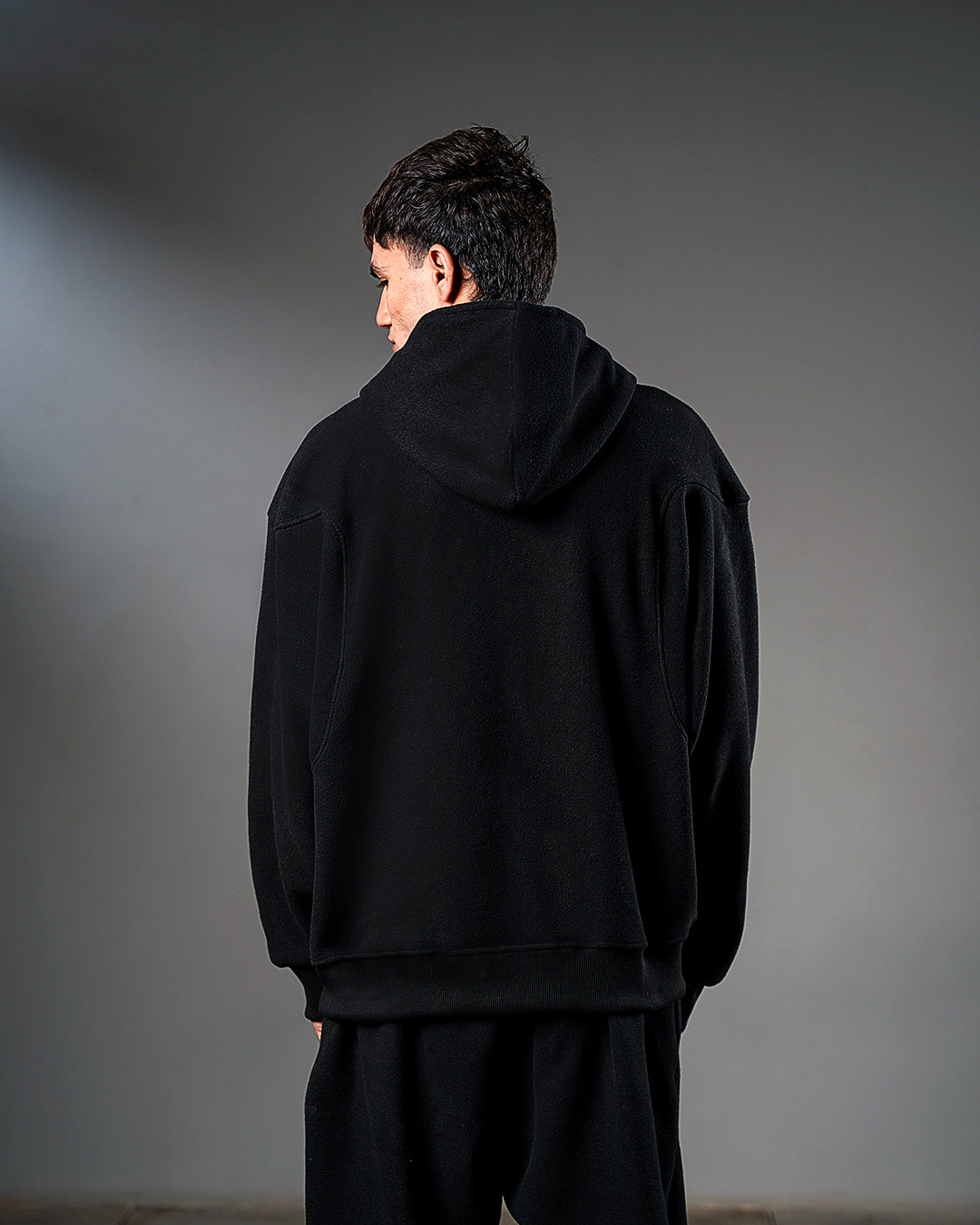 Black Intersect Hoodie – Oversized // UNISEX