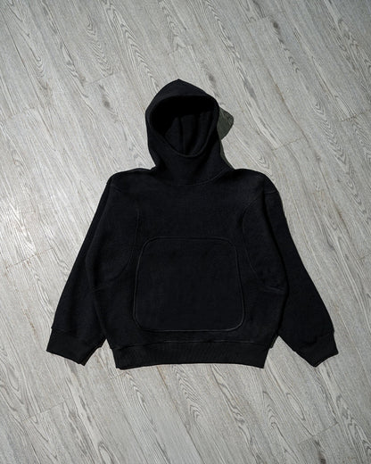 Black Intersect Hoodie – Oversized // UNISEX
