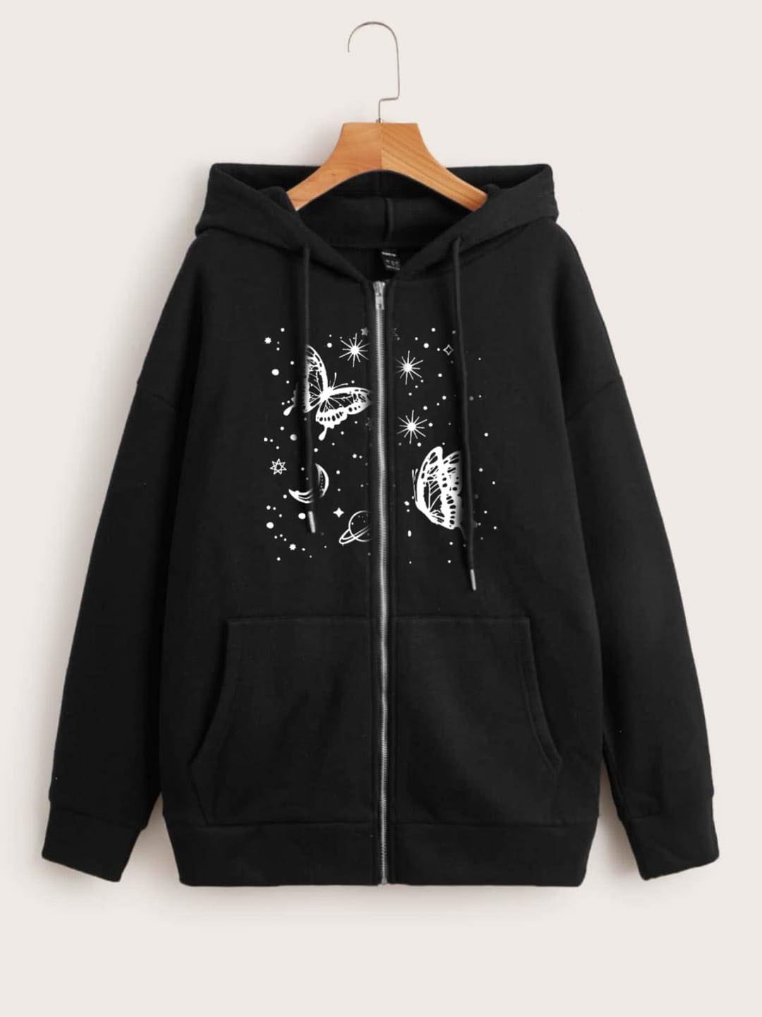 MAROON BUTTERFLY GALAXY ZIPPER