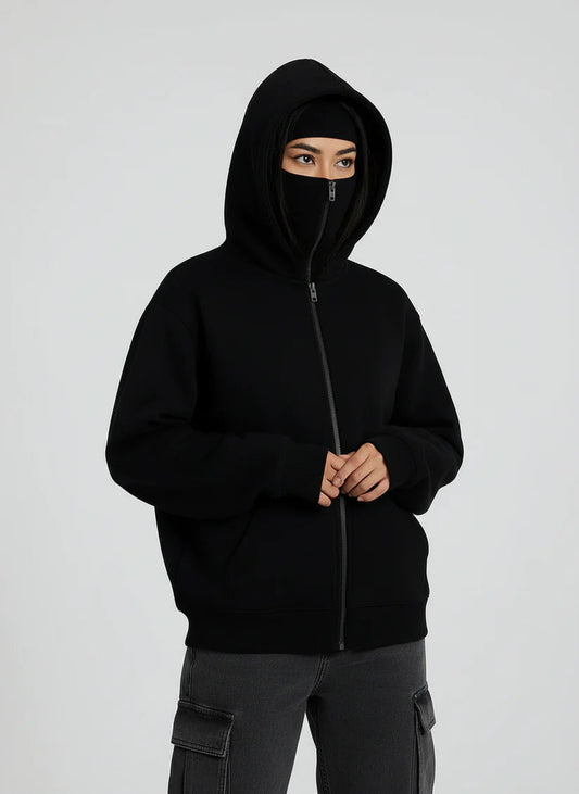Balaclava Ninja Hoodie Zipper Women