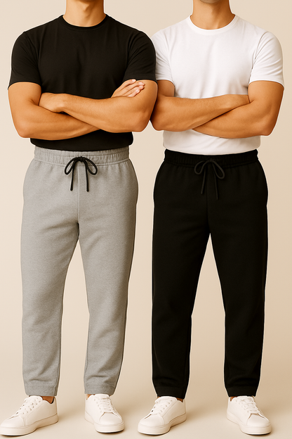PACK OF TWO SWEATPANTS (GREY-BLACK)