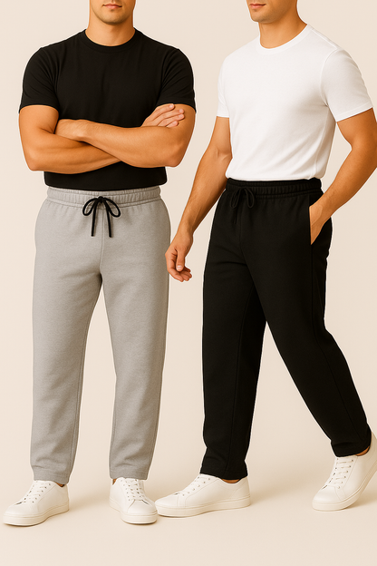 PACK OF TWO SWEATPANTS (GREY-BLACK)