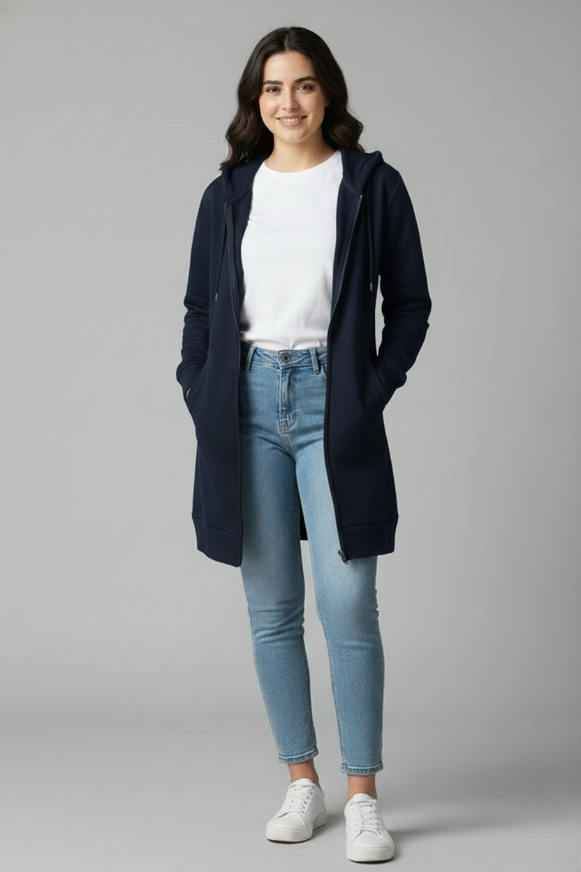 LONG LENGTH ZIPPER NAVY