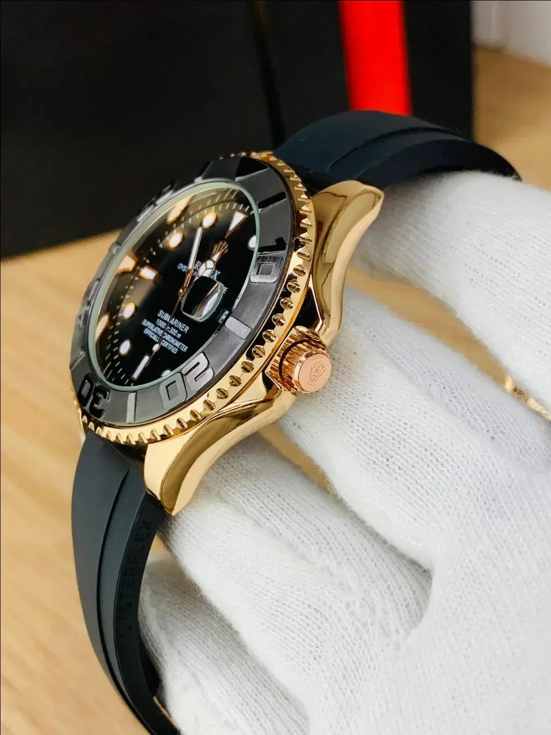 Rolex Yacht Master Date Just | Rose Gold Black